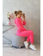 Bavlnená 3dielna sada ružová neónová