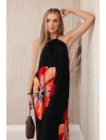 Viskózové šaty  krku černý model 20143953 - K-Fashion