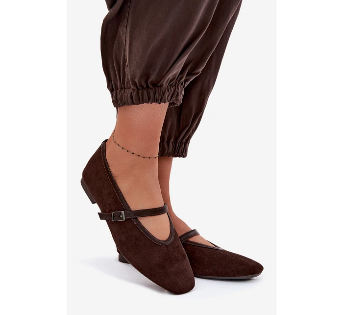 model 22091791 Eko semišové balerínky s páskem - Boto