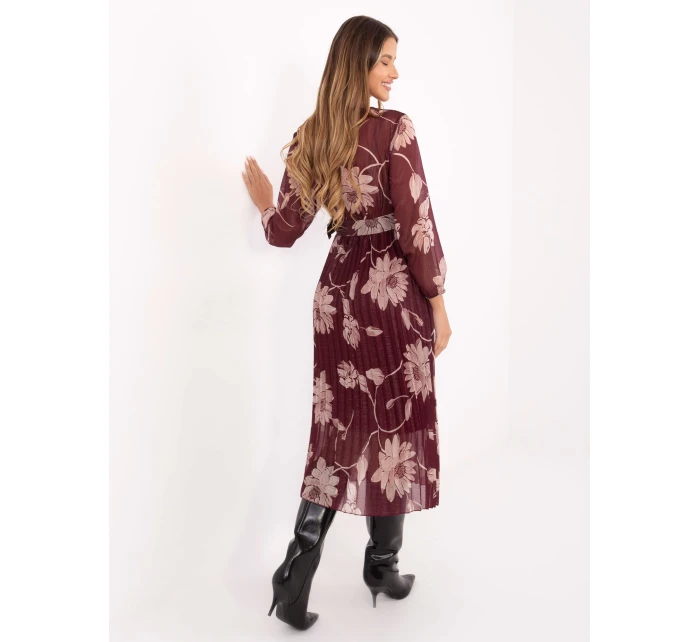 Sukienka IT SK model 21488890 bordowy - FPrice Sukienka IT SK model 21488890 bordowy - FPrice