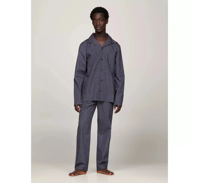 Pánske pyžamové tričko UM0UM02992 02E tmavomodré s potlačou - Tommy Hilfiger Pánske pyžamové tričko UM0UM02992 02E tmavomodré s potlačou - Tommy Hilfiger