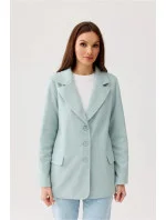 Dámska bunda ZAK0016 tyrkysová - Roco Fashion