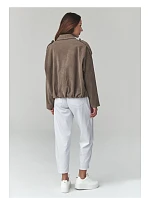 teplá šnúrová bunda model 225690 Makadamia teplá šnúrová bunda model 225690 Makadamia