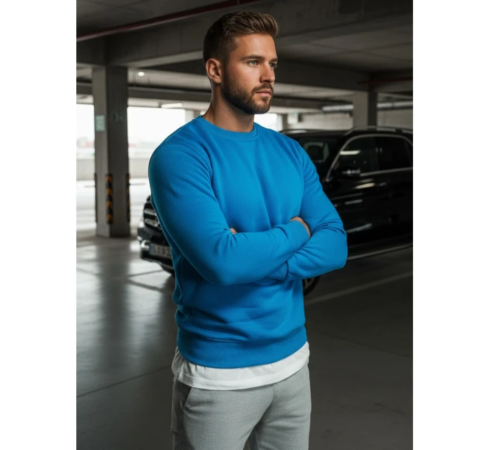 Pánská hladká modrá mikina Dstreet model 21962310 - FashionStreet Pánská hladká modrá mikina Dstreet model 21962310 - FashionStreet