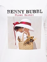 Šaty s potlačou košíka ecru