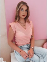 Dámská halenka krátká světle růžová Dstreet model 21985793 - FashionStreet