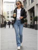 Dámská prošívaná bunda s kapucí černá Dstreet model 21995842 - FashionStreet