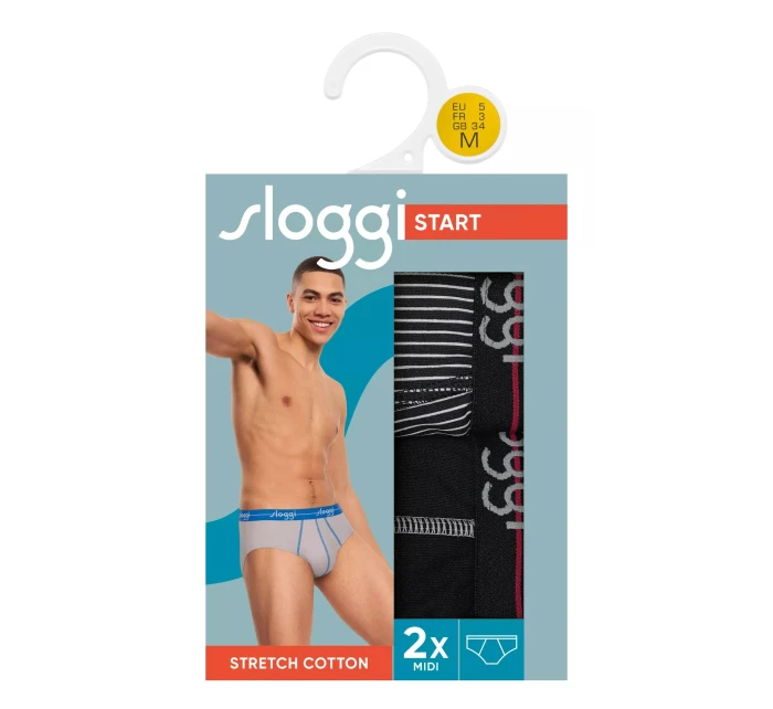 sloggi pánske Start Midi C2P box - RED - SLOGGI RED - SLOGGI