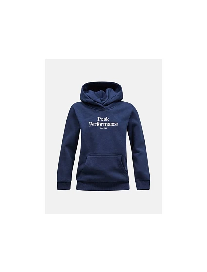Mikina Peak Performance Jr Original Hood, tmavomodrá