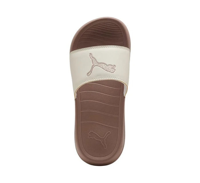 Dámske žabky Puma Popcat 20 brown and cream 404855 02