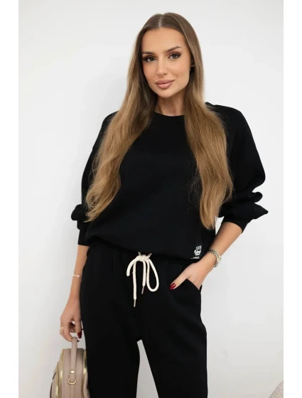 Tepláková súprava Butter fabric + nohavice čierna Tepláková súprava Butter fabric + nohavice čierna