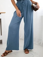 Mušelínové nohavice so širokými nohavicami Denim