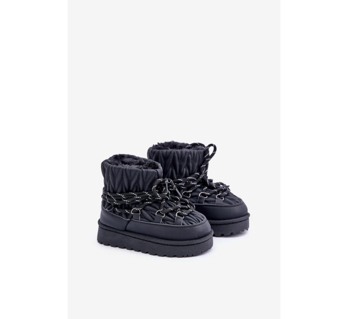 Dětské Zimní Boty S Kožíškem Černé model 21680341 - Boto Dětské Zimní Boty S Kožíškem Černé model 21680341 - Boto