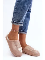 Růžové dámské lesklé pantofle model 20035758 - Kesi