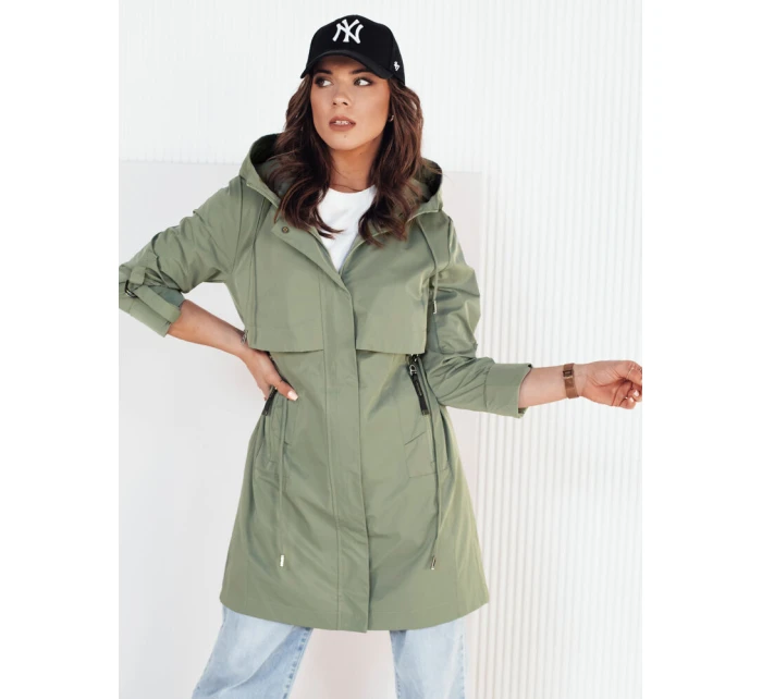 Dámská přechodná bunda parka zelená Dstreet model 21973540 - FashionStreet