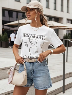 Tshirt damski ecru model 22156771 - FashionStreet