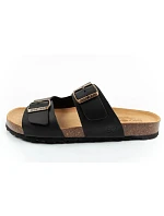 Bio Bio boty pánské žabky model 22202696 z přírodní kůže černé Bio Bio boty pánské žabky model 22202696 z přírodní kůže černé