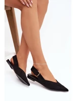 Dámské baleríny s přezkou Černé model 21834811 - Boto
