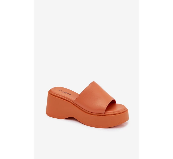 Dámské espadrilky na platformě oranžové Virelia