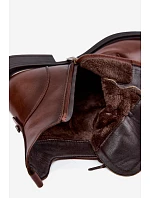 Zateplené členkové topánky na nízkom podpätku Vinceza 58677 Camel Zateplené členkové topánky na nízkom podpätku Vinceza 58677 Camel
