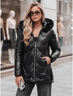 Dámska zimná prešívaná bunda LOVEINSIDE s kožušinou, čierna, FashionStreet TY5049 Dámska zimná prešívaná bunda LOVEINSIDE s kožušinou, čierna, FashionStreet TY5049