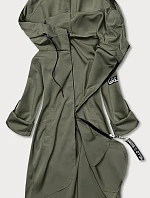 Tenký asymetrický dámsky prehoz v khaki farbe (B8117-11)