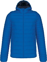 Kariban K 6110 Ľahká pánska prešívaná bunda s kapucňou 20.6110 light royal blue