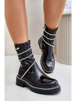 Lakované Kotníkové Boty Se Černé model 21675942 - Boto Lakované Kotníkové Boty Se Černé model 21675942 - Boto