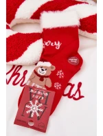Vánoční dětské ponožky s kožíškem a a alpaka Červené model 21786770 - Aura.via