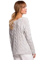 Svetr s výstřihem  šedý  model 21207530 - Moe