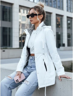 Dámska bunda parka s odnímateľnou kapucňou biela FashionStreet TY5580