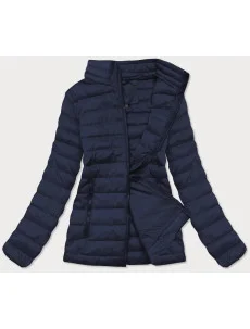Tmavomodrá ľahká prešívaná dámska bunda (20311-221)