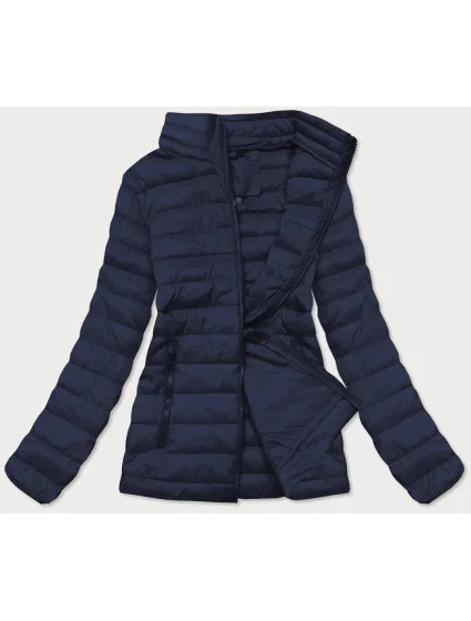 Tmavomodrá ľahká prešívaná dámska bunda (20311-221)