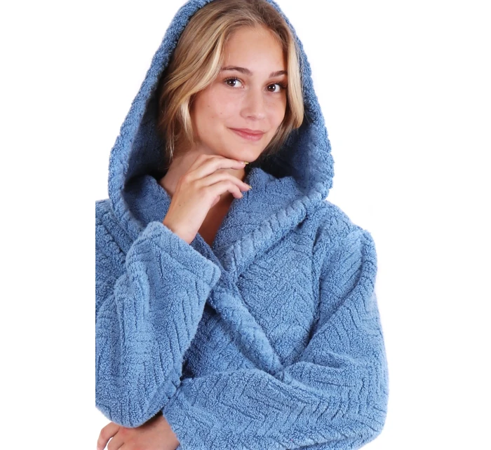 Dámsky župan Athena s kapucňou 3116 Denim Light - Vestis