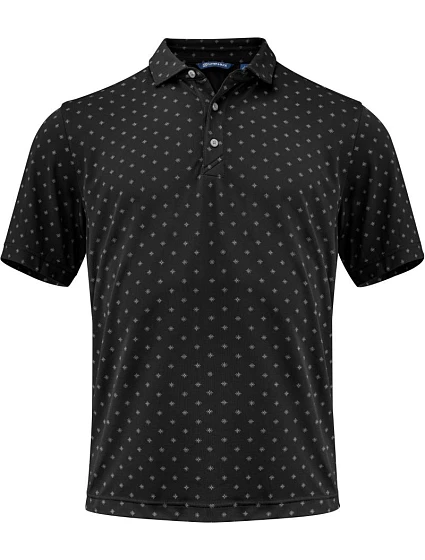 Cutter & Buck Virtue Polo Printed Men Pánske funkčné polo „Printed“ 68.4432 čierne Cutter & Buck Virtue Polo Printed Men Pánske funkčné polo „Printed“ 68.4432 čierne