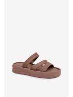 Dámske sandále na platforme s remienkami Khaki Liorine
