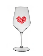 HEART - číry nerozbitný pohár na víno 470 ml