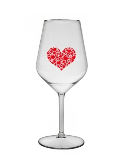 SRDCE - čirá nerozbitná sklenice na víno 470 ml