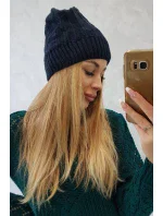 Fleecová čepice Anna model 18750145 navy blue - K-Fashion Fleecová čepice Anna model 18750145 navy blue - K-Fashion