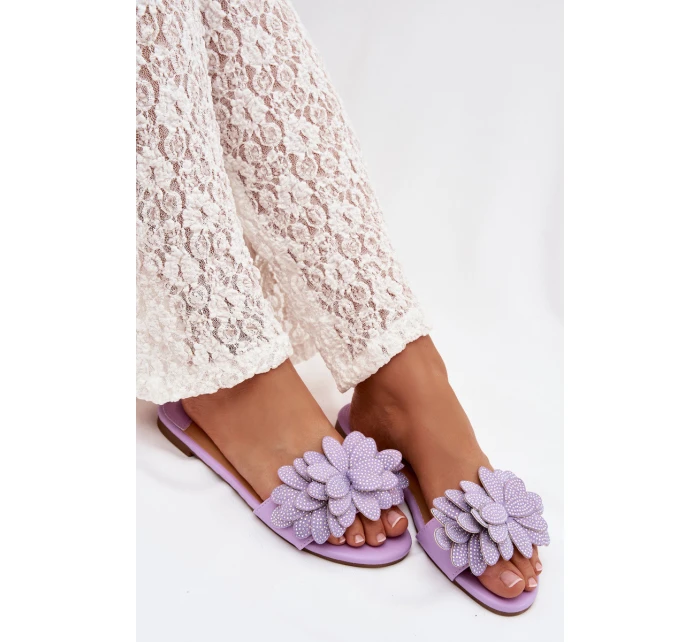Dámské ploché s ozdobou Fialové model 22032070 - Boto