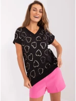 Bluzka RV BZ model 18714389 czarny - FPrice Bluzka RV BZ model 18714389 czarny - FPrice