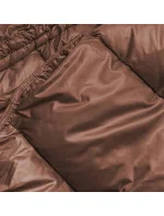 Čierno-hnedá obojstranná bunda oversize (h-1088-01)