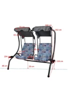 ZÁHRADNÁ A BALKÓNOVÁ HOJDAČKA SONIC 2 OSOBY MOZAIKA