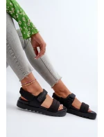 Sandały Damskie Na Platformie Big Star NN274750 Czarne