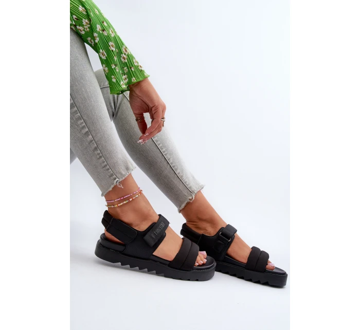 Sandały Damskie Na Platformie Big Star NN274750 Czarne