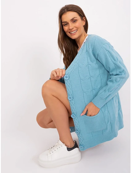 Sweter AT SW model 18884808 jasny niebieski - FPrice Sweter AT SW model 18884808 jasny niebieski - FPrice