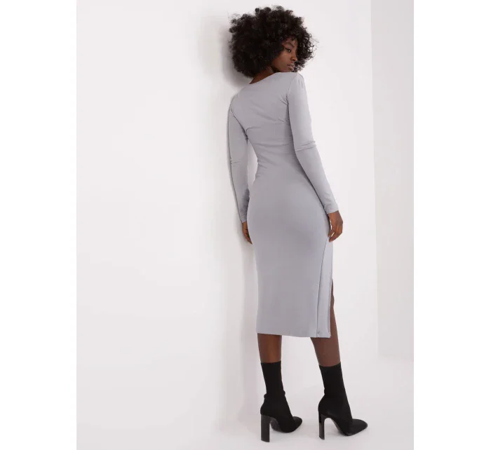Sukienka EM SK model 19341671 jasny szary - FPrice Sukienka EM SK model 19341671 jasny szary - FPrice