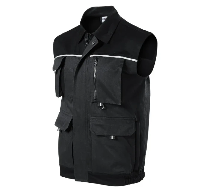 Woody pánska pracovná vesta ebony grey