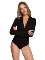 Dámske body s výstrihom do V S327 Dark Brown - Stylove Dámske body s výstrihom do V S327 Dark Brown - Stylove