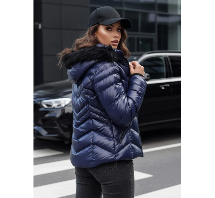 Dámská zimní bunda s kapucí navy blue Dstreet model 21979651 - FashionStreet